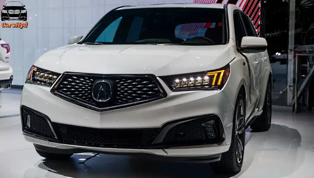 Acura MDX Sport Hybrid, a 3-row luxury SUV showcasing its sleek and dynamic exterior.