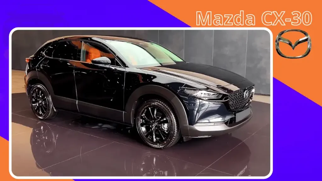 Side view of the 2024 Mazda CX-30 highlighting its fluid lines and aesthetic appeal.