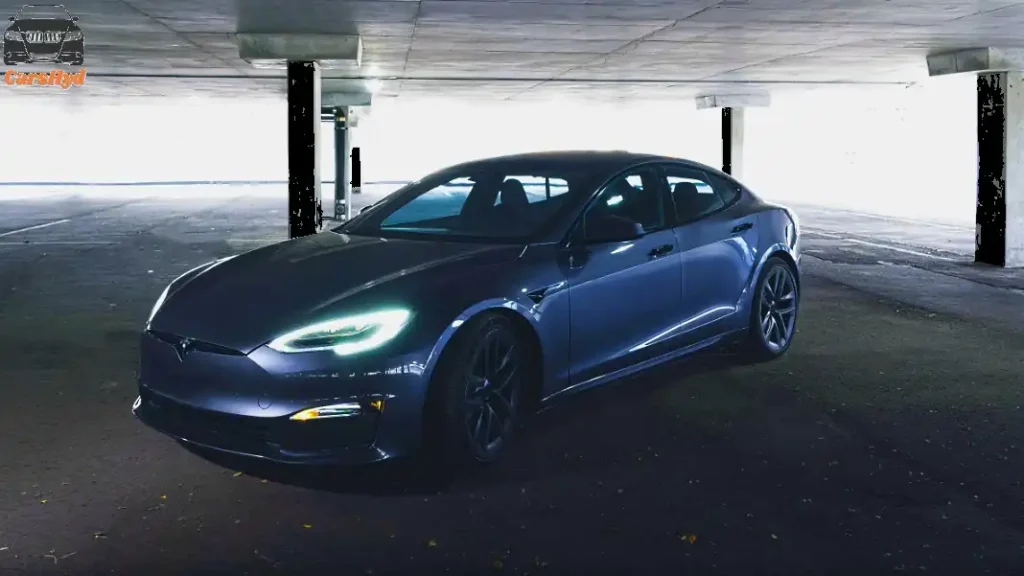 A sleek and modern Tesla Model S Plaid 2024, showcasing its aerodynamic design and high-performance features.