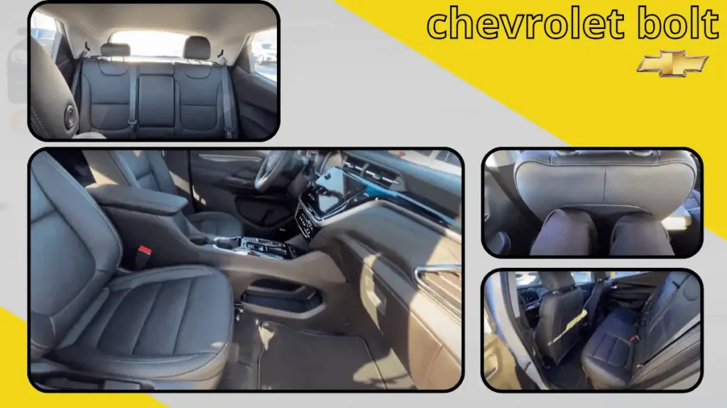 The spacious interior of the 2023 Chevrolet Bolt EV, showcasing modern design elements, comfortable seating, and a high-tech dashboard with an intuitive infotainment system.