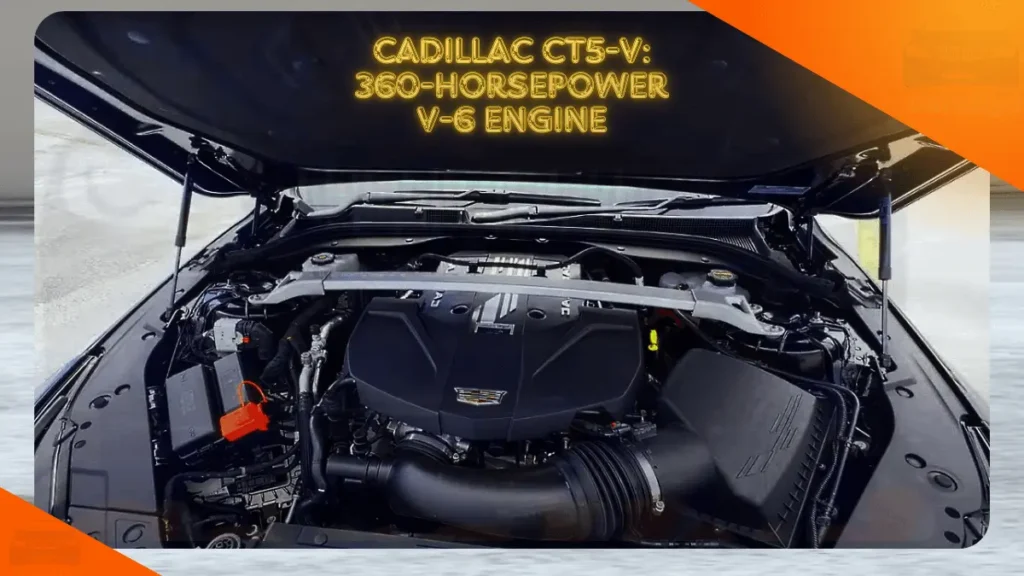 Photo of the engine in the 2025 Cadillac CT5-V highlighting performance elements.