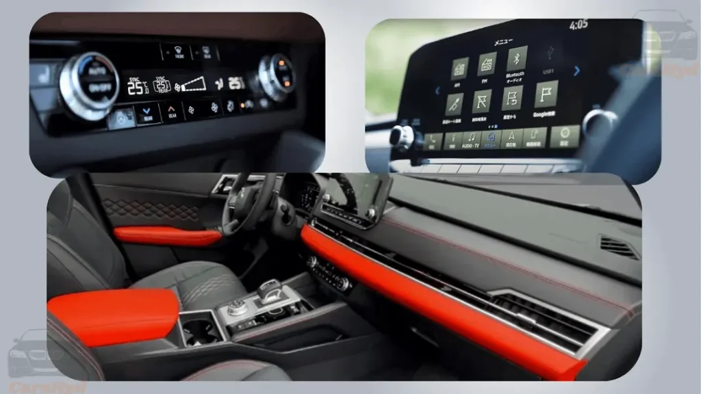 Advanced technology dashboard in the Mitsubishi Outlander PHEV with touchscreen, digital display, and modern controls.