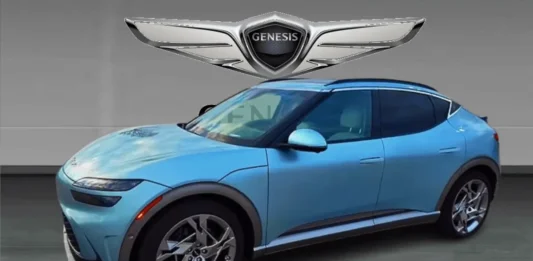 2025 Genesis GV60: What to Expect from the New Model 2025 Genesis GV60 in light blue, showcasing its sleek exterior design.