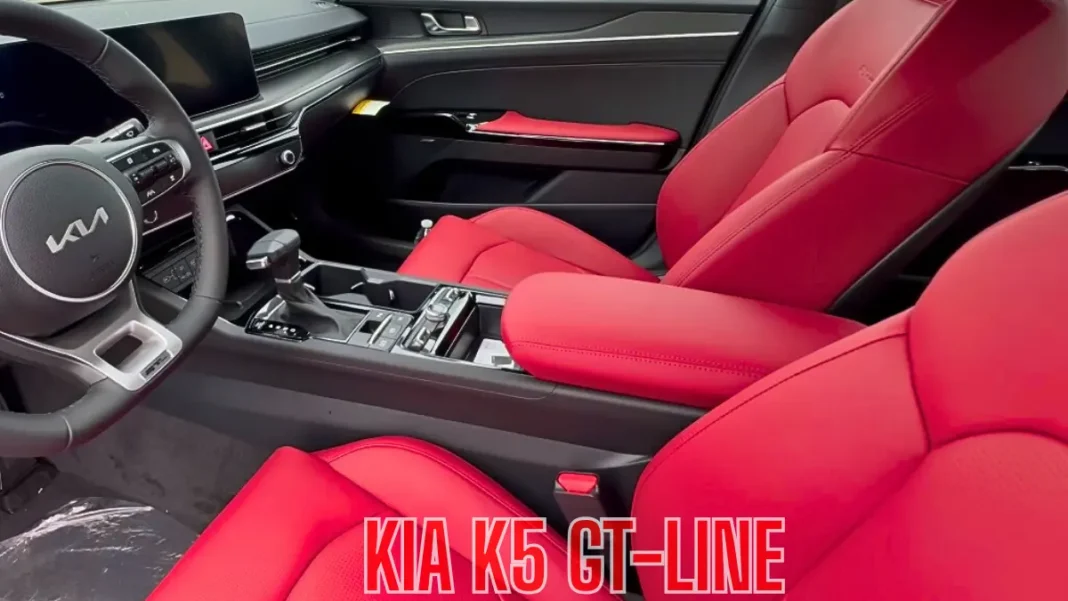 2025 Kia K5 GT-Line (1) view photo 2025 Kia K5 GT-Line Red Interior: A Sporty Cabin That Turns Heads