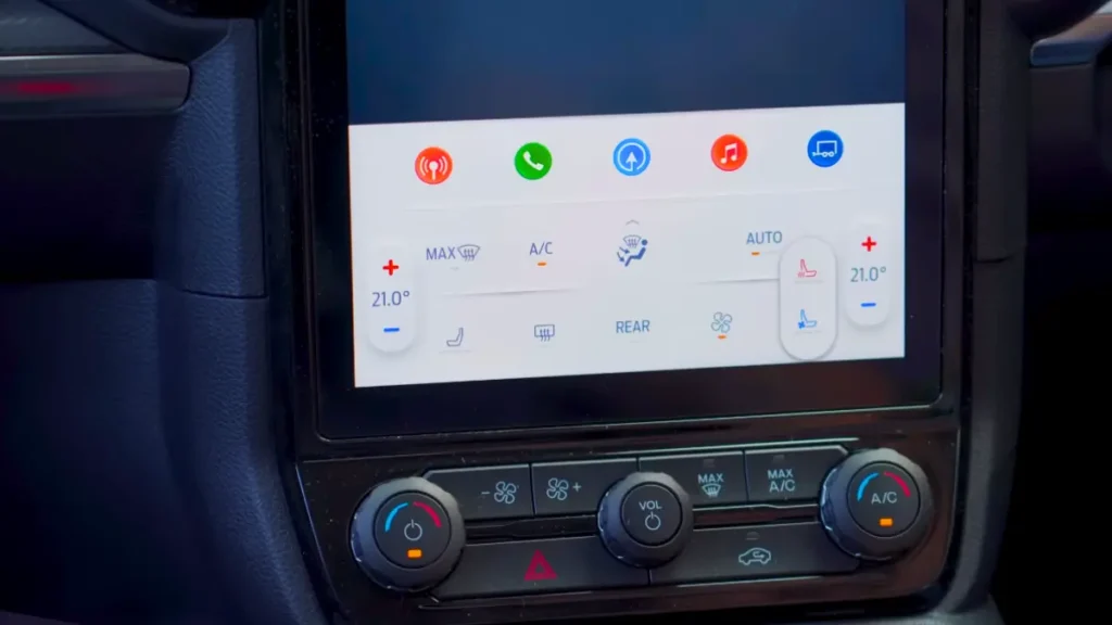 Ford Everest Tremor touchscreen and comfort