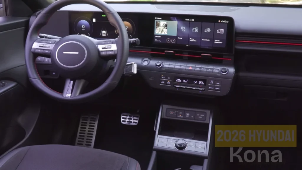 Display infotainment Of The 2026 Hyundai Kona