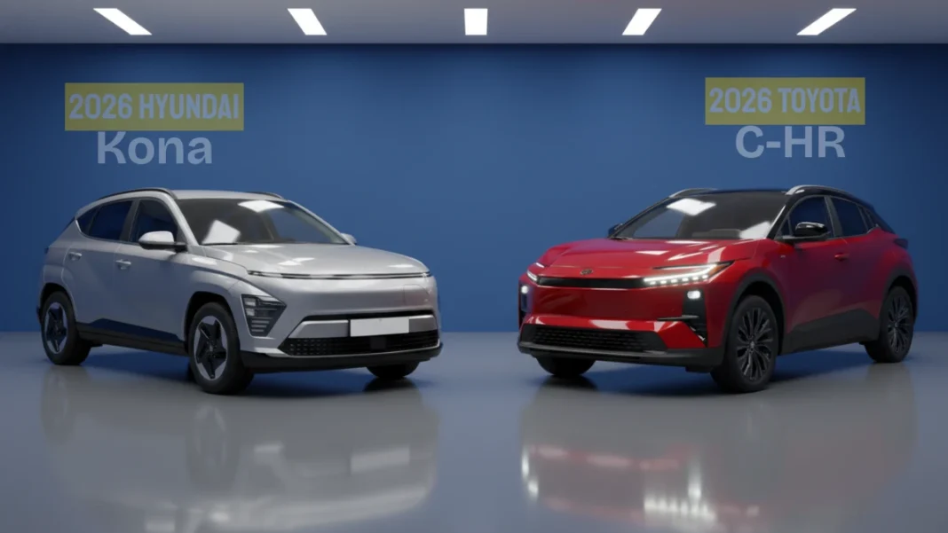2026 Toyota C-HR EV vs Hyundai Kona Electric 2026 Toyota C-HR EV vs Hyundai Kona Electric