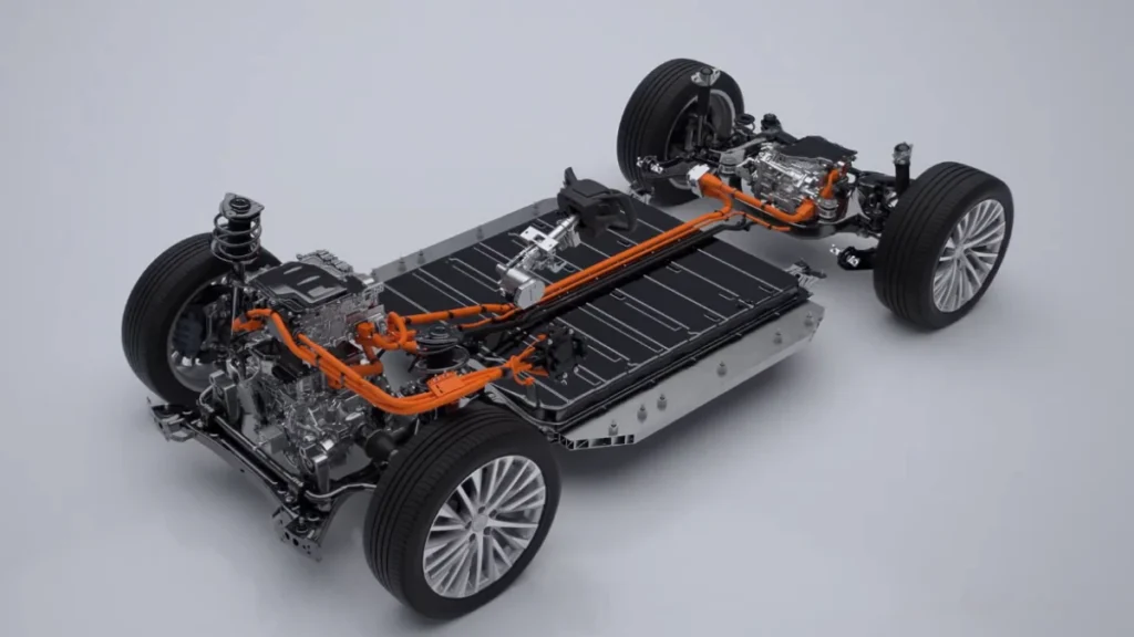 Side view of the 2026 Toyota C-HR XSE EV compact electric crossover highlighting its low stance and EV platform proportions.