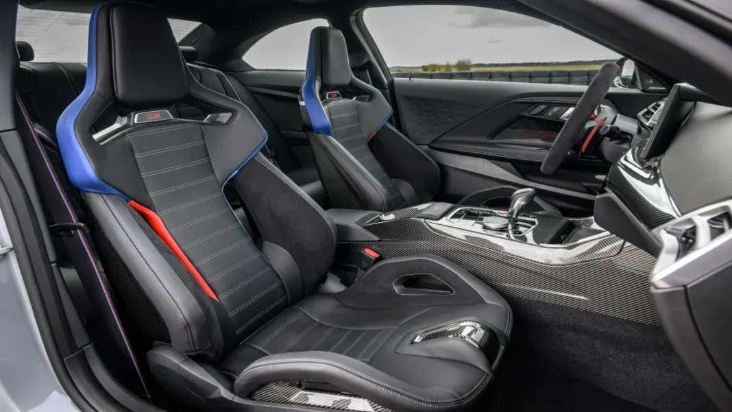 2026 BMW M2 CS interior cockpit with carbon bucket seats