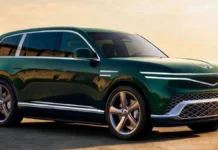 New 2028 Genesis GV90: Flagship Electric Luxury SUV With 657 HP, 316 Miles of Range, and a First-Class Cabin 2028 Genesis GV90 full-size electric luxury SUV front three-quarter view showing Two-Line LED headlights