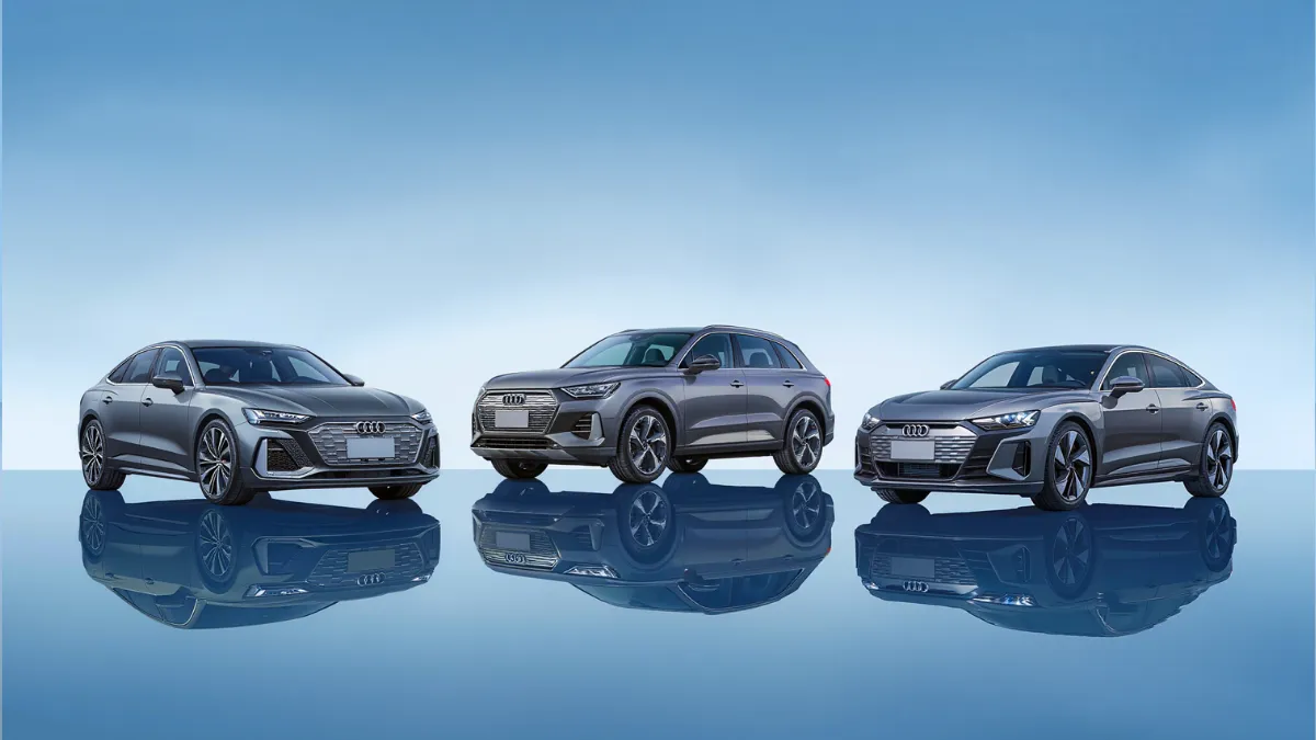 Audi vehicle comparison featuring different Audi cars and SUVs.