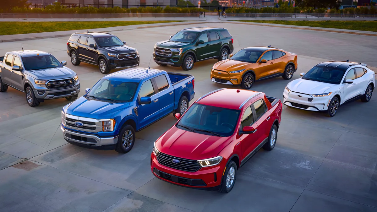 ford vehicles including trucks, suvs, performance cars and electric vehicles featured in a ford buyer's guide.